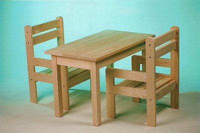 9003 dětský dřevěný stolek 700 x 400 x 420 mm Lak bezbarvý