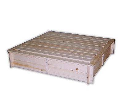 Dřevěné pískoviště s poklopem, 1150 x 1400 x 305 mm Úprava povrchová L 41, K 15